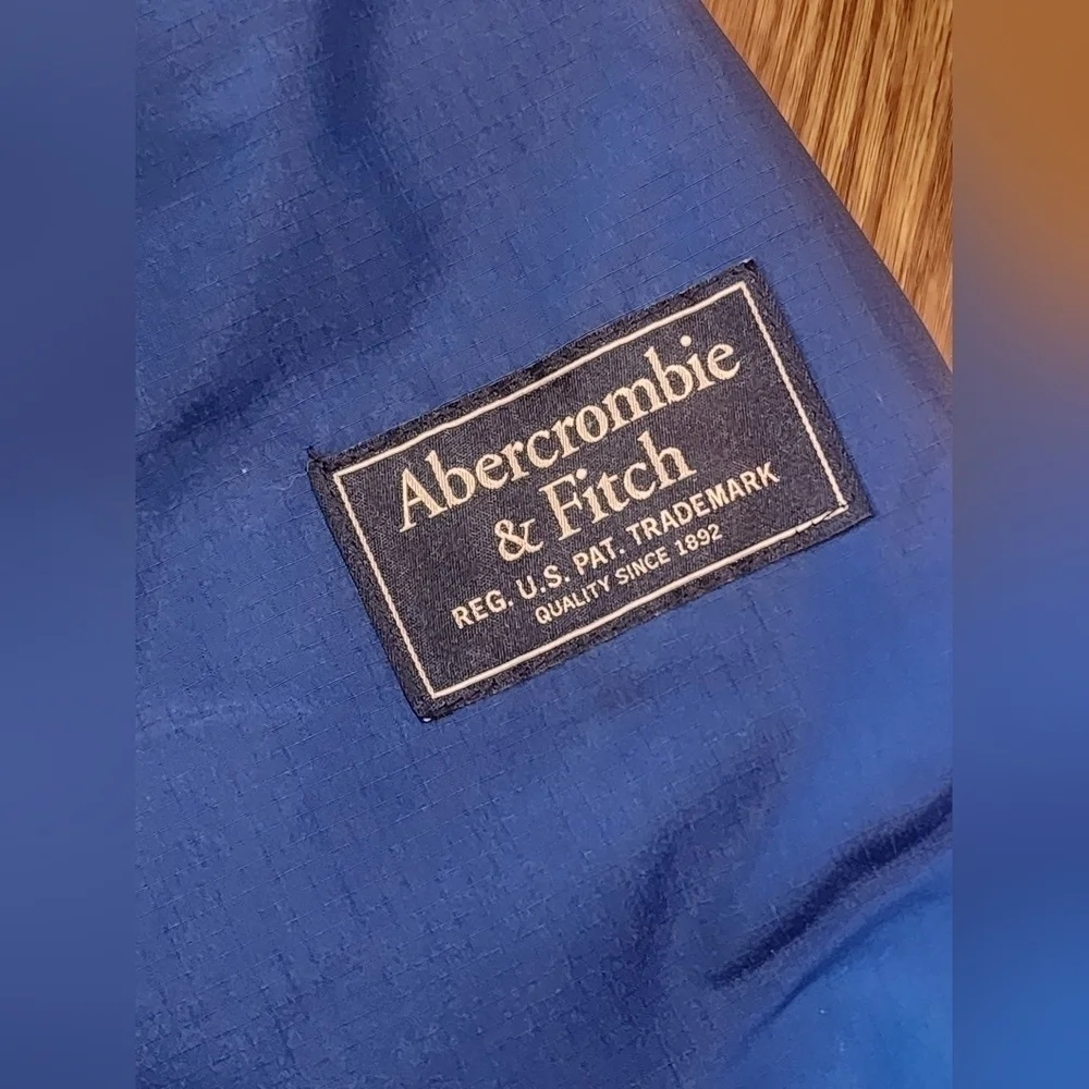 Abercrombie & Fitch Coat Jacket Mens Size Medium Blue Warm Winter Y2k